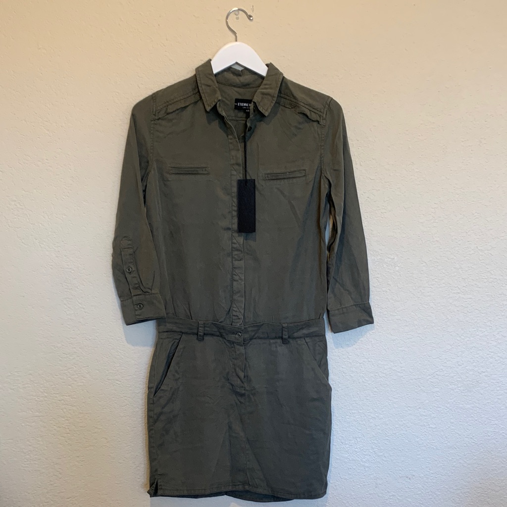 Etienne Marcel Tencel Shirt Dress Nwt